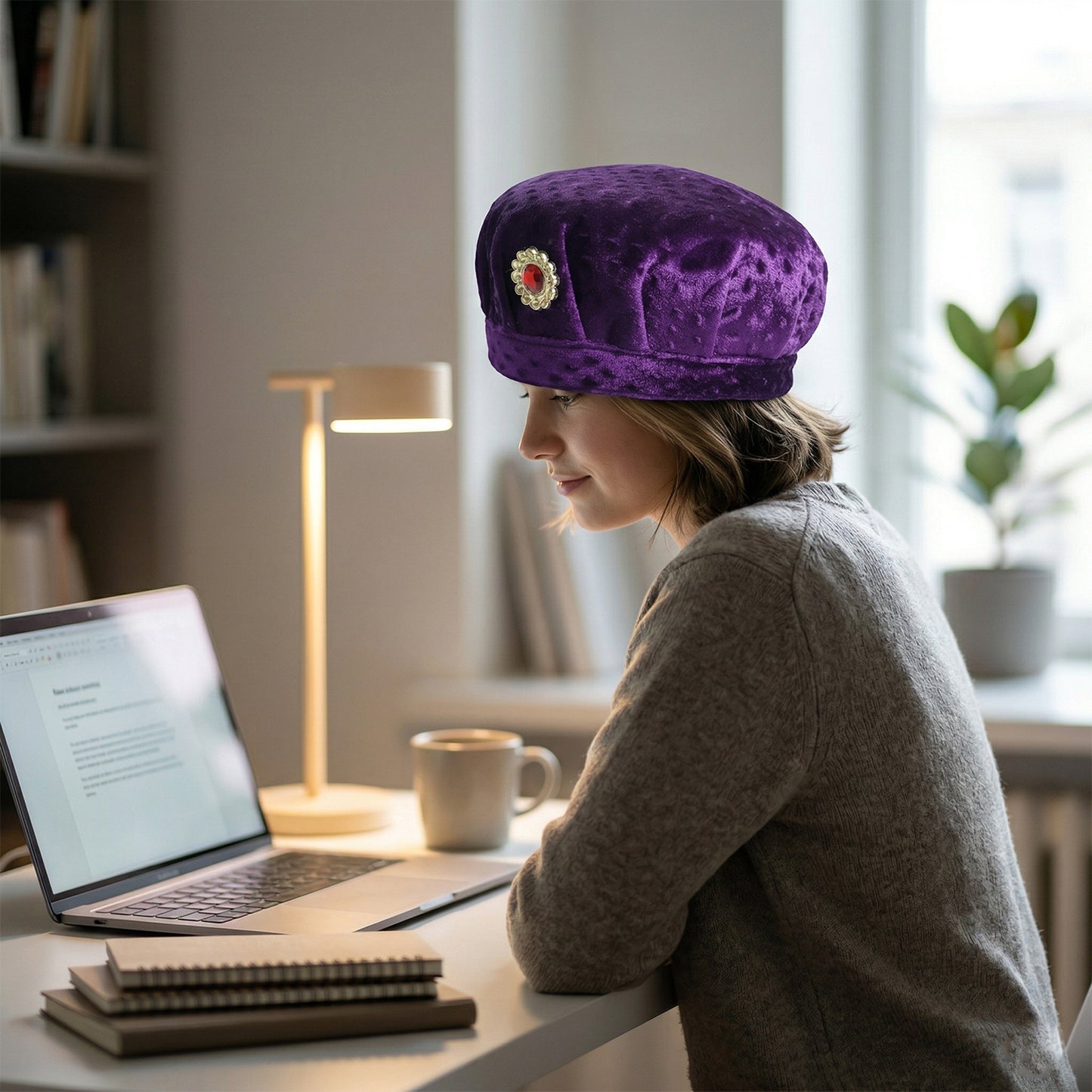Soft and comfortable boys velvet festive cap