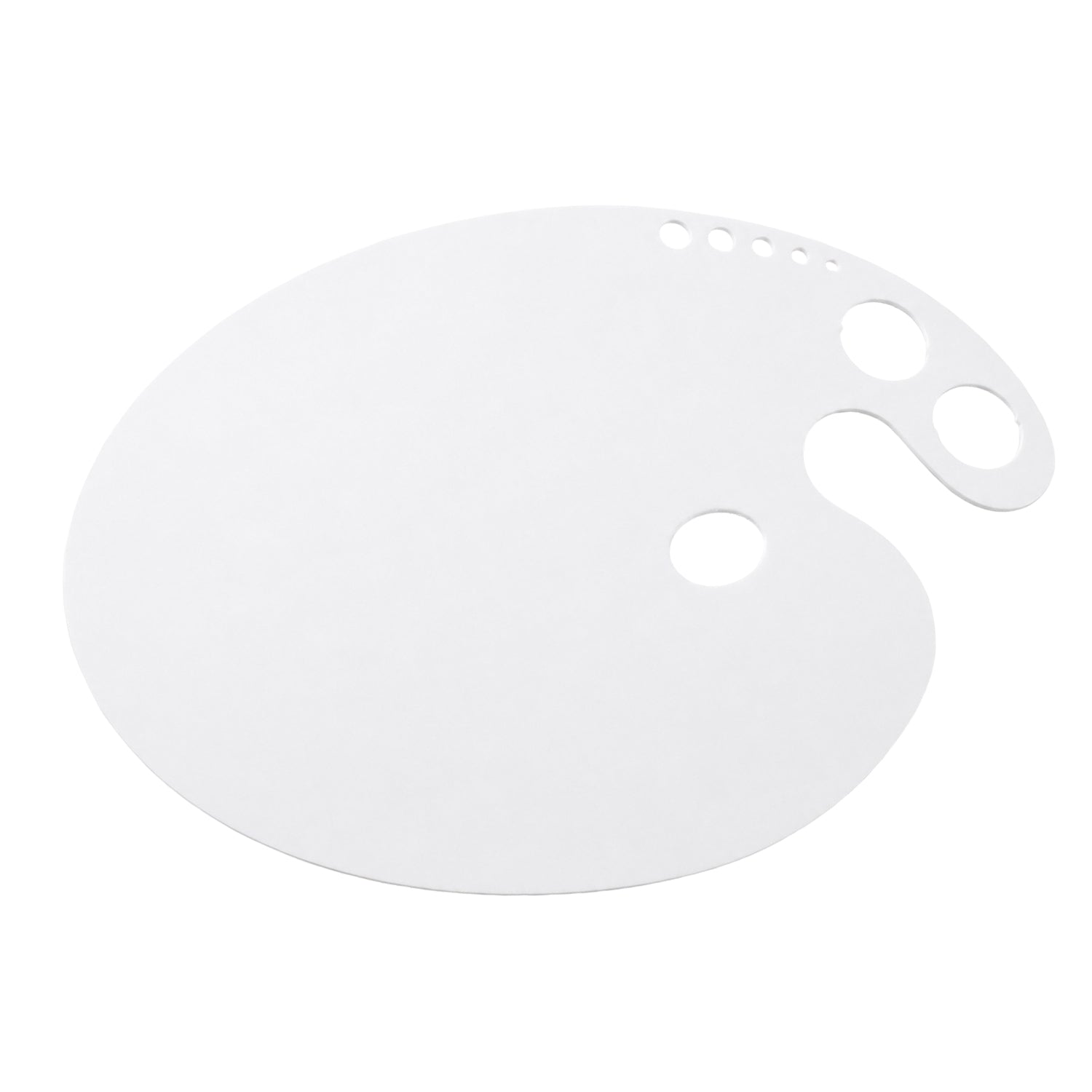 Oval Oil Colour Mixing Plate with 2 Dippers & Thumb Hole Flat Palette for Artists