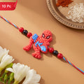 Action Hero Kids Rakhi with Fun Beaded Character Design Style (10pcs)