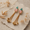 Antique Pearl Jhumka Earrings – Traditional Gold Finish & Elegant Design
