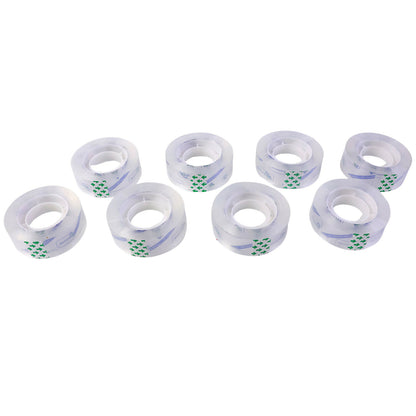 Crystal Clear Cello Tape Transparent Adhesive Packing Tape Rolls (33x18mm/8Pcs)