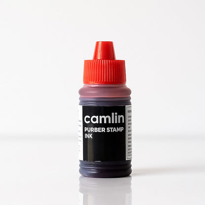 Camlin Rubber Stamp Ink Red – Quick-Dry Office Stamp Ink Bottle (25 ml)