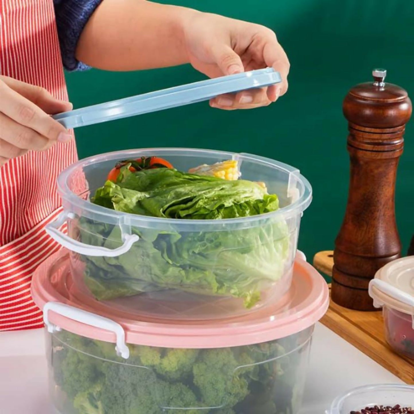 4 pcs lock lid Plastic Container 1400 ml