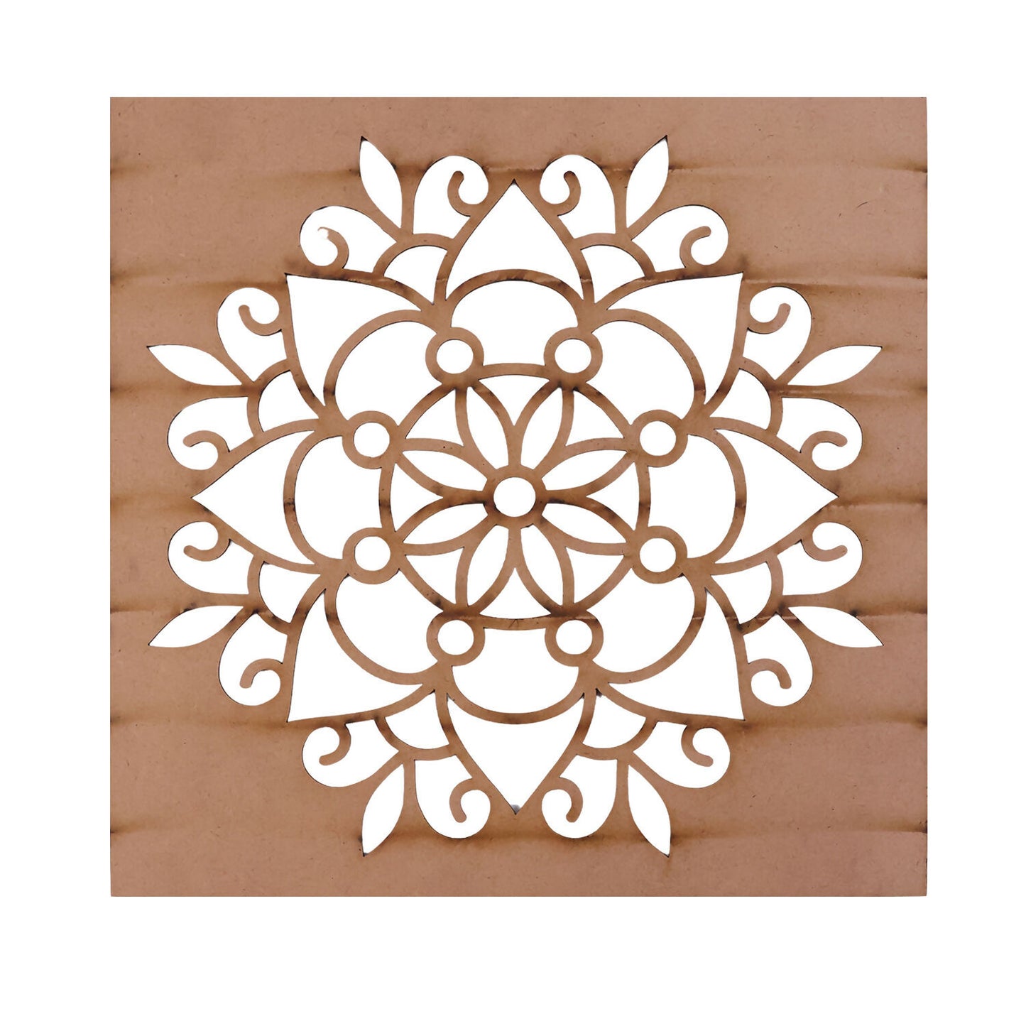 Mandala Flower Rangoli MDF Design | Reusable Rangoli Stencil