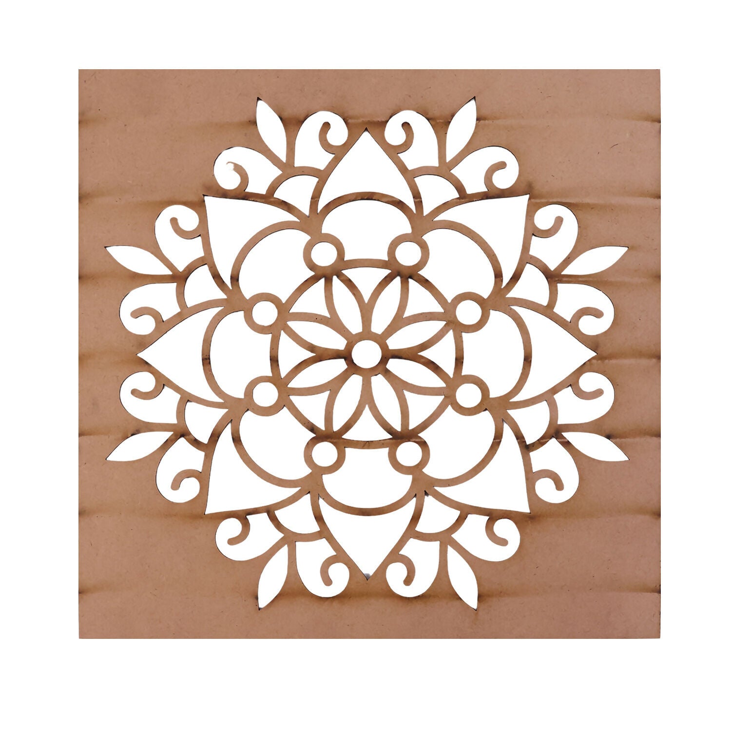 Mandala Flower Rangoli MDF Design | Reusable Rangoli Stencil