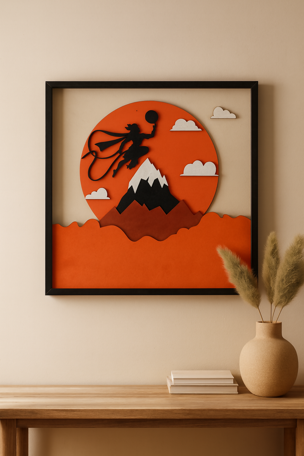 Handcrafted Multi-Layer Wooden Hanumanji Wall Art – 3D Divine Frame | Bajrangbali Home Temple Decor | Powerful Spiritual Wall Hanging