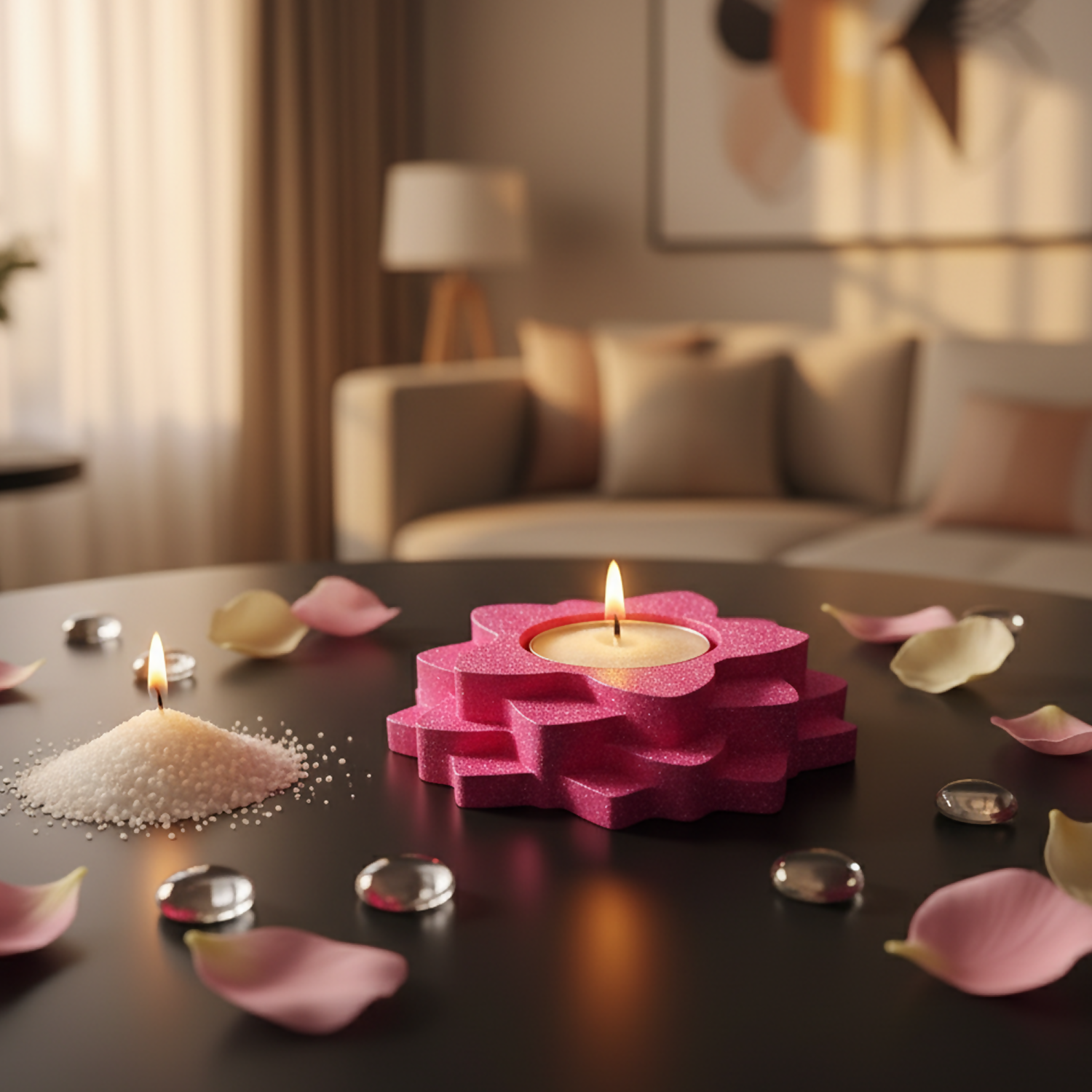 Flower 4-Step Decorative Diya Multi-Purpose Tealight Candle Holder