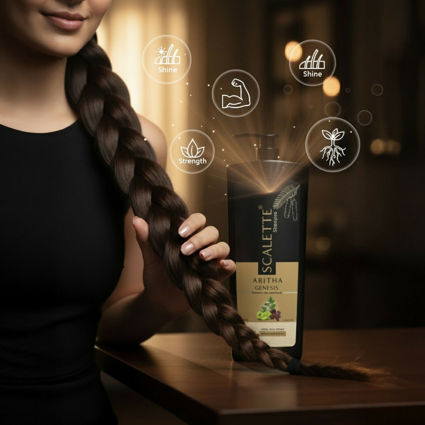 Scalette Aritha Genesis Shampoo & Conditioner for Natural Care, Shine & Healthy-Looking Hair