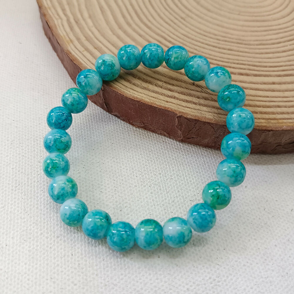 Blue Glass Beads Bracelet