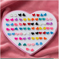 Colorful Heart Shape Stud Earrings Set for Women & Girls Cute Fashion Jewelry