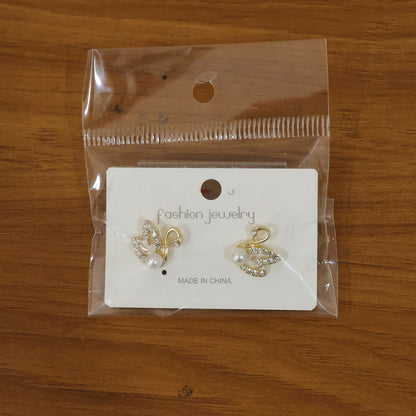 Cute Pearl Butterfly Stud Earrings for Women And Girls