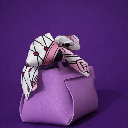 Mini Handheld Bag for Women with Bow Design | Compact Casual & Gift Purse (PURPLE)