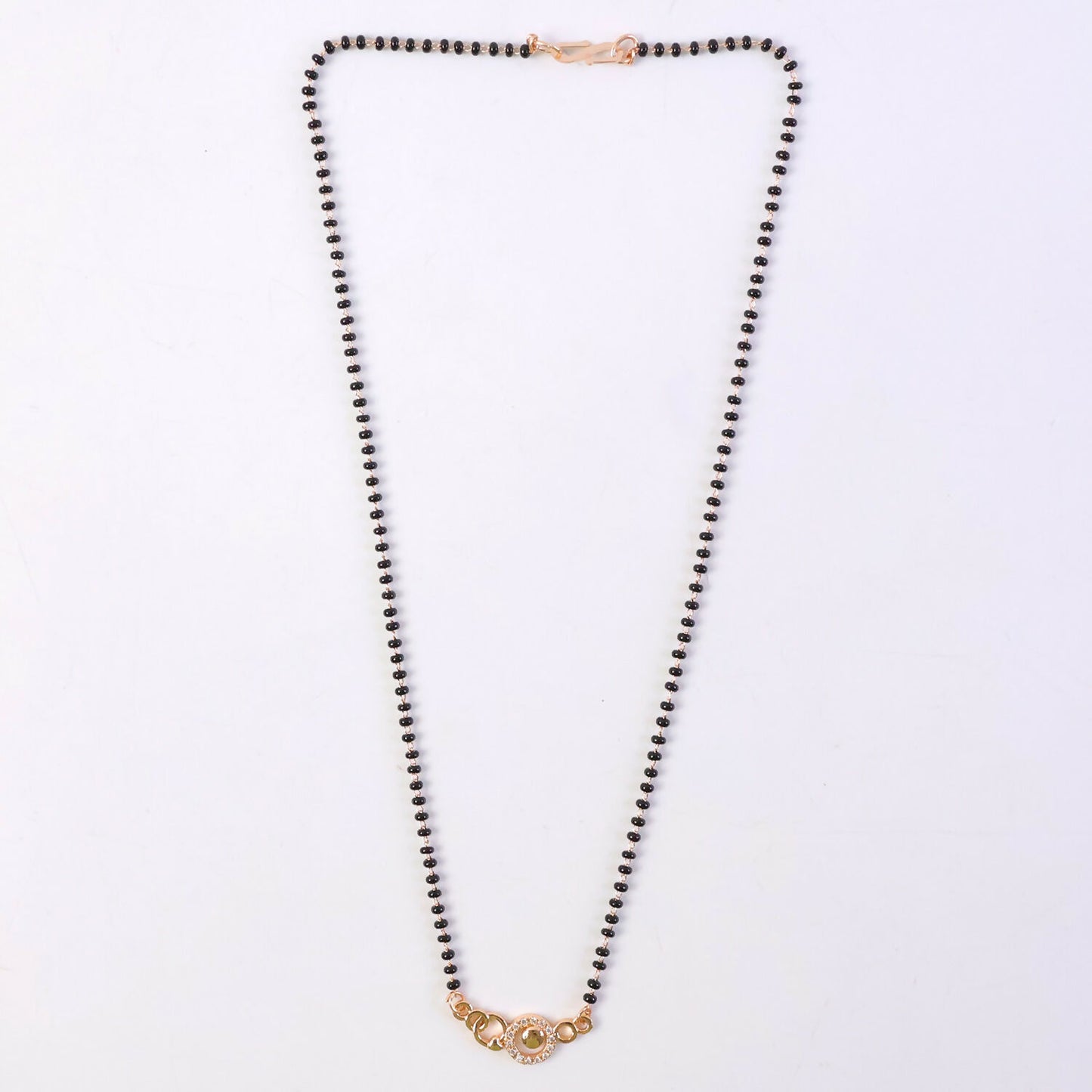 Circular Modern Mangalsutra Necklace with Stylish Charm Design