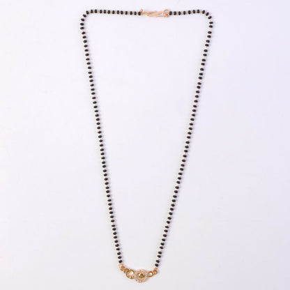 Circular Modern Mangalsutra Necklace with Stylish Charm Design