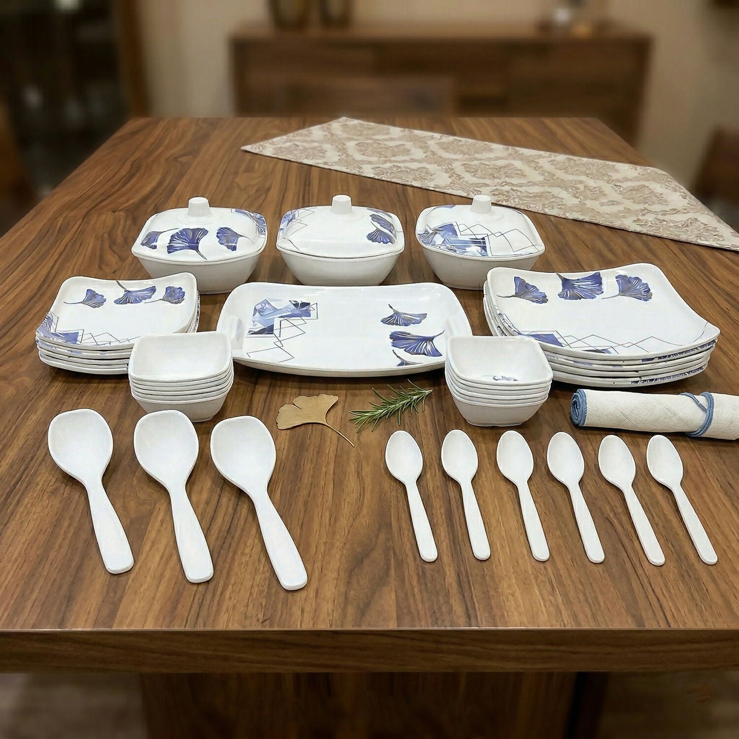 Stacked plates and bowls from Kalmia Prime dinner set