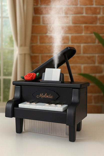 Mini Piano USB Humidifier with Night Light & Cool Mist for Home & Office