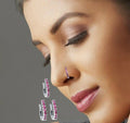 Rose Gold Non-Pierced Clip-On Nose Ring – Pink Floral Design