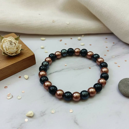 Trendy Black and Gold Bracelet – Unisex