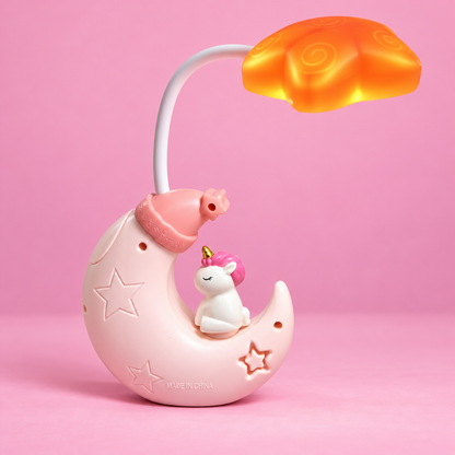 Pastel Moon Unicorn Night Lamp