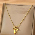 Gold Bow Pendant Necklace – Elegant Minimalist Daily Wear