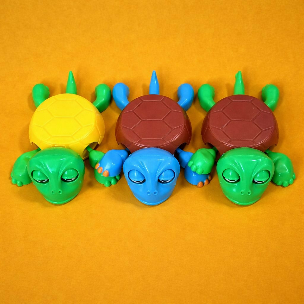 Press & Pop Turtle Toy for Kids Fun Interactive Stress Relief Toy
