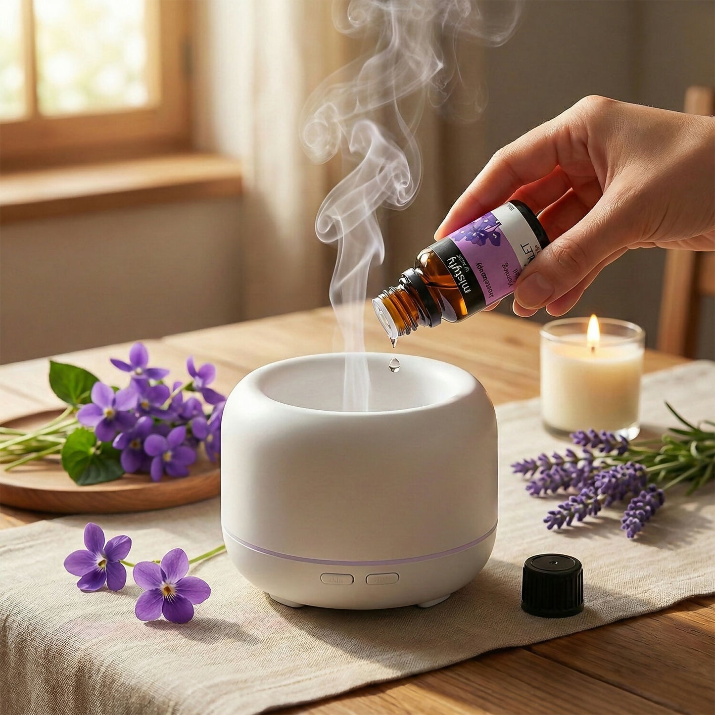 Eyelet Violet Aroma Diffuser Oil, Morning Light Fragrance for Home & Relaxing Aromatherapy (10Ml)