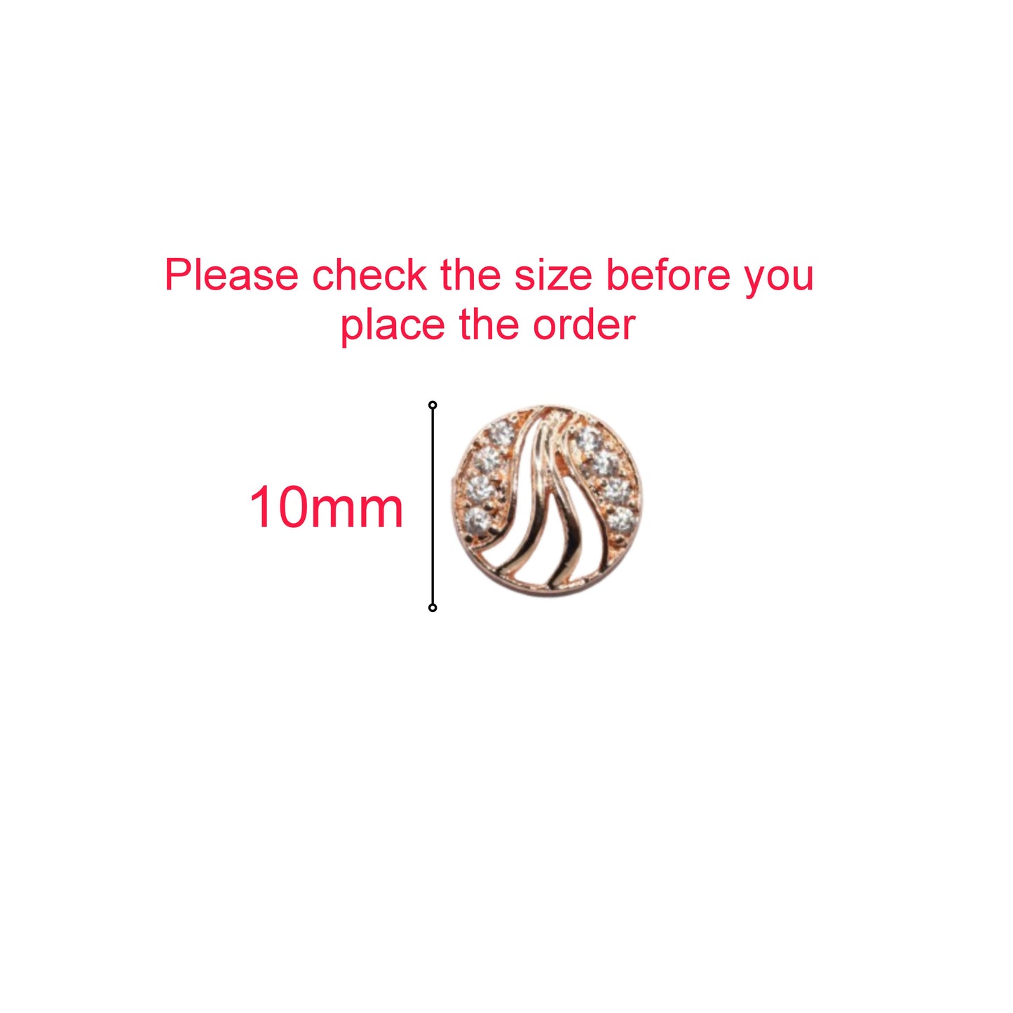 Rose Gold Swirl Stud Earrings with AD Diamonds | Elegant & Modern for women and girls