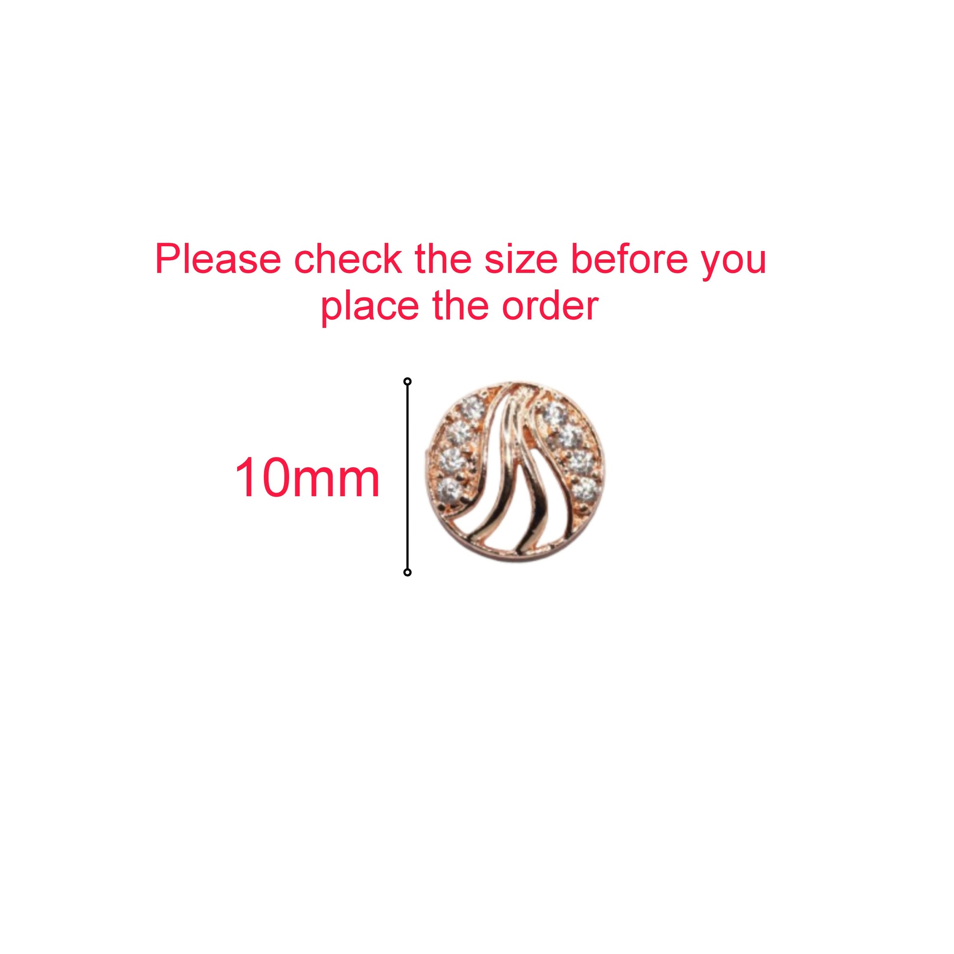 Rose Gold Swirl Stud Earrings with AD Diamonds | Elegant & Modern for women and girls