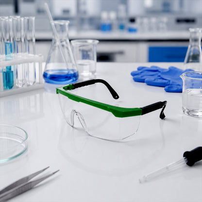 Naertusi branded safety goggles with durable frame