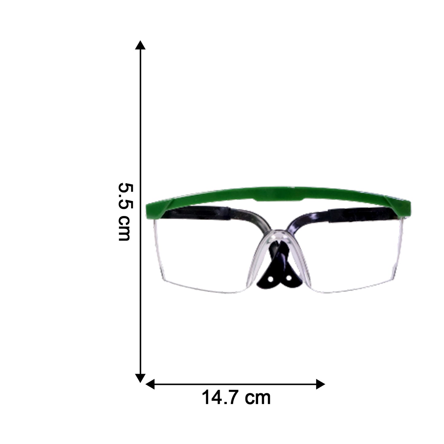 Adjustable safety goggles side view
