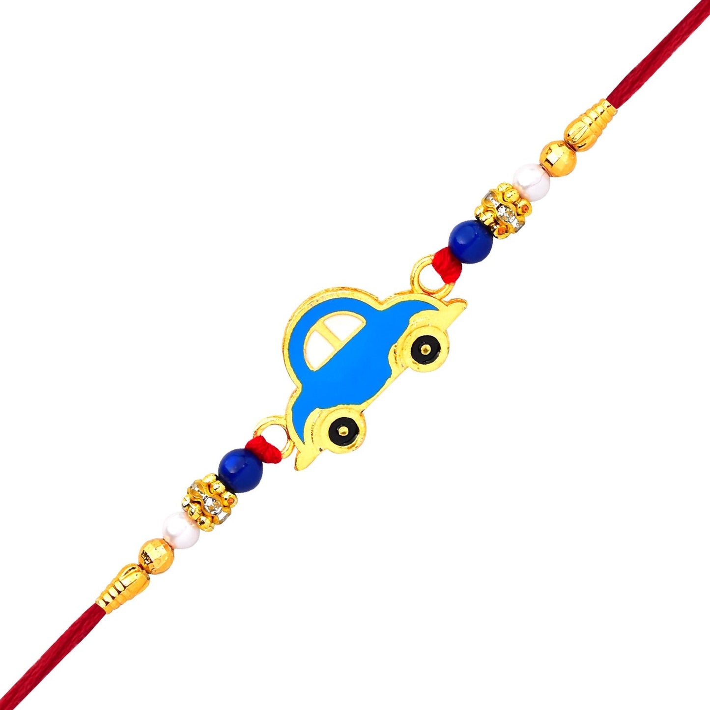 Blue Car Rakhi for Kids Playful Design for Raksha Bandhan (10pcs)