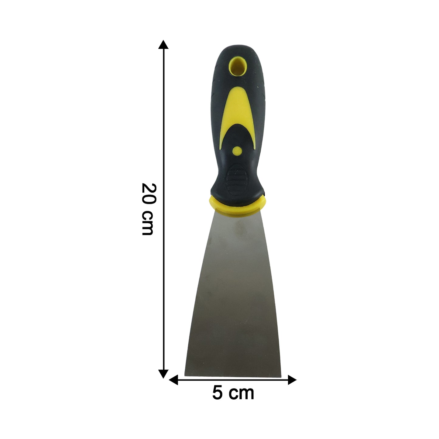 Stainless Steel Wide Blade Putty Knife Scraper with Ergonomic Handle (1 Pc)