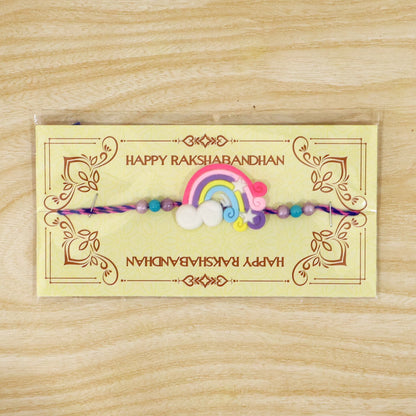 Rainbow Cloud Kids Rakhi Design for Raksha Bandhan Celebration (10pcs)