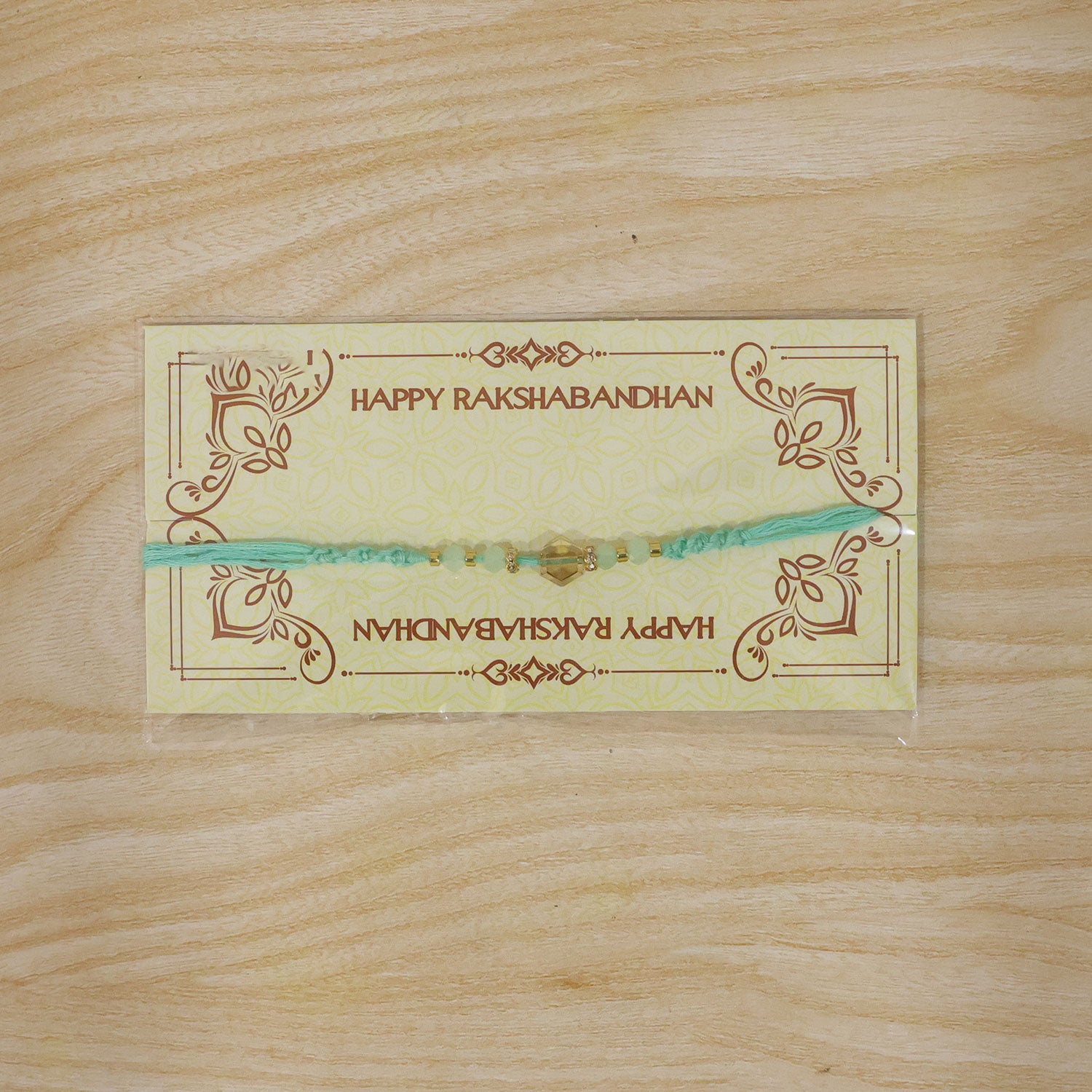 Premium Sparkle Designer Rakhi with Pearl Detail, Stone Centre and Gift Ready Style
