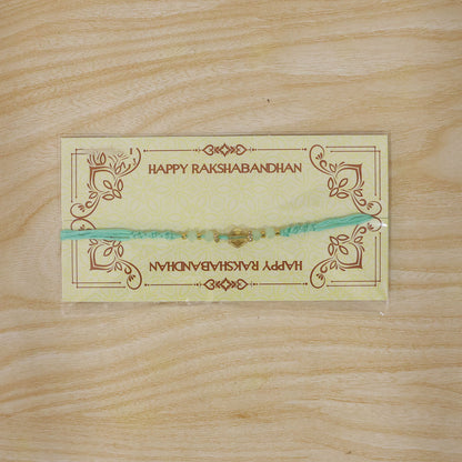 Premium Sparkle Designer Rakhi with Pearl Detail, Stone Centre and Gift Ready Style