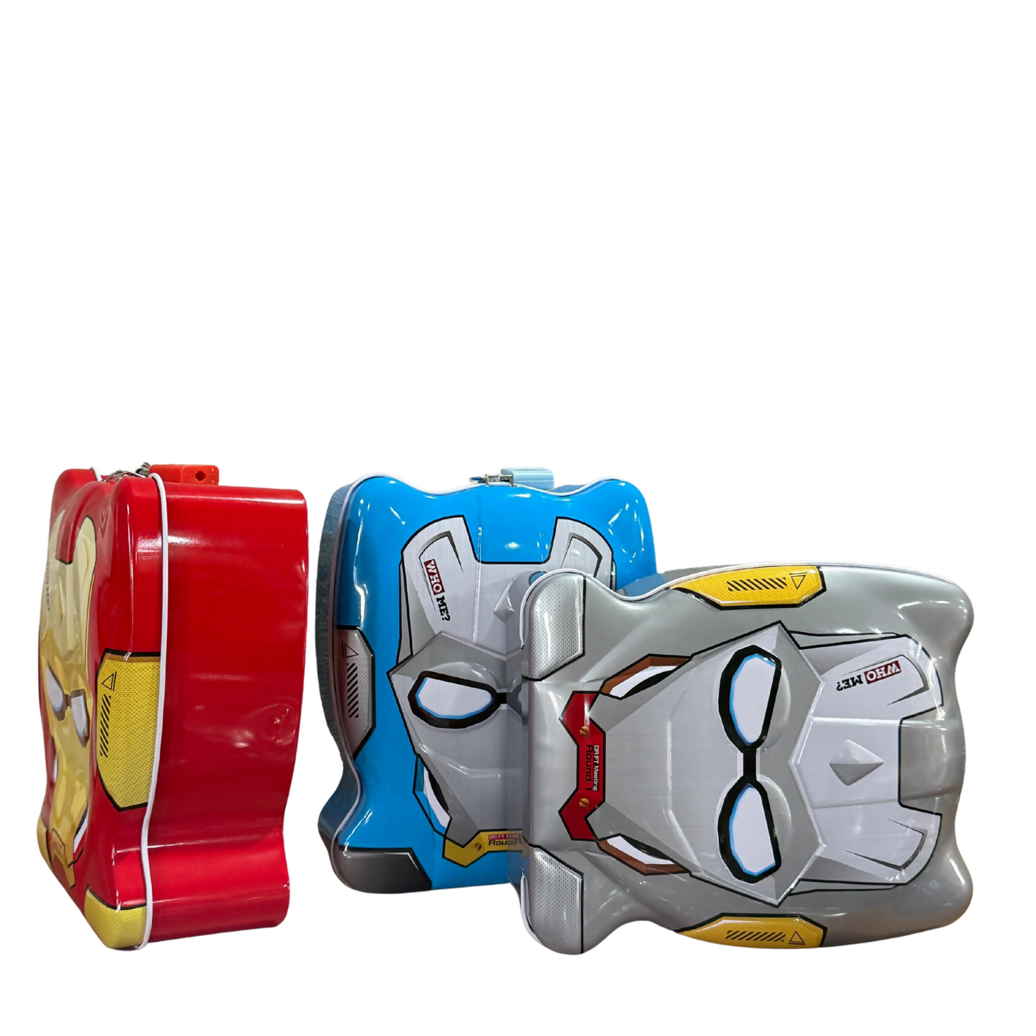 Superhero Face Coin Bank with Lock & Key – Kids Money Saving Box / Metal Piggy Bank for Boys & Girls – Durable Storage Box for Coins & Cash