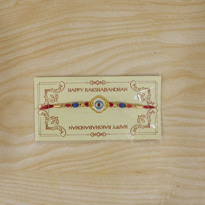 Evil Eye Motif Stone Studded Designer Rakhi for Brother (10pcs)