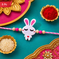 Bunny Character Kids Rakhi Thread Designer for Brother (5pcs)