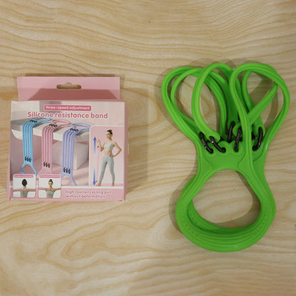 5 Tube Silicone Chest Expander Resistance Band for Home Gym Workout (1 Pc)