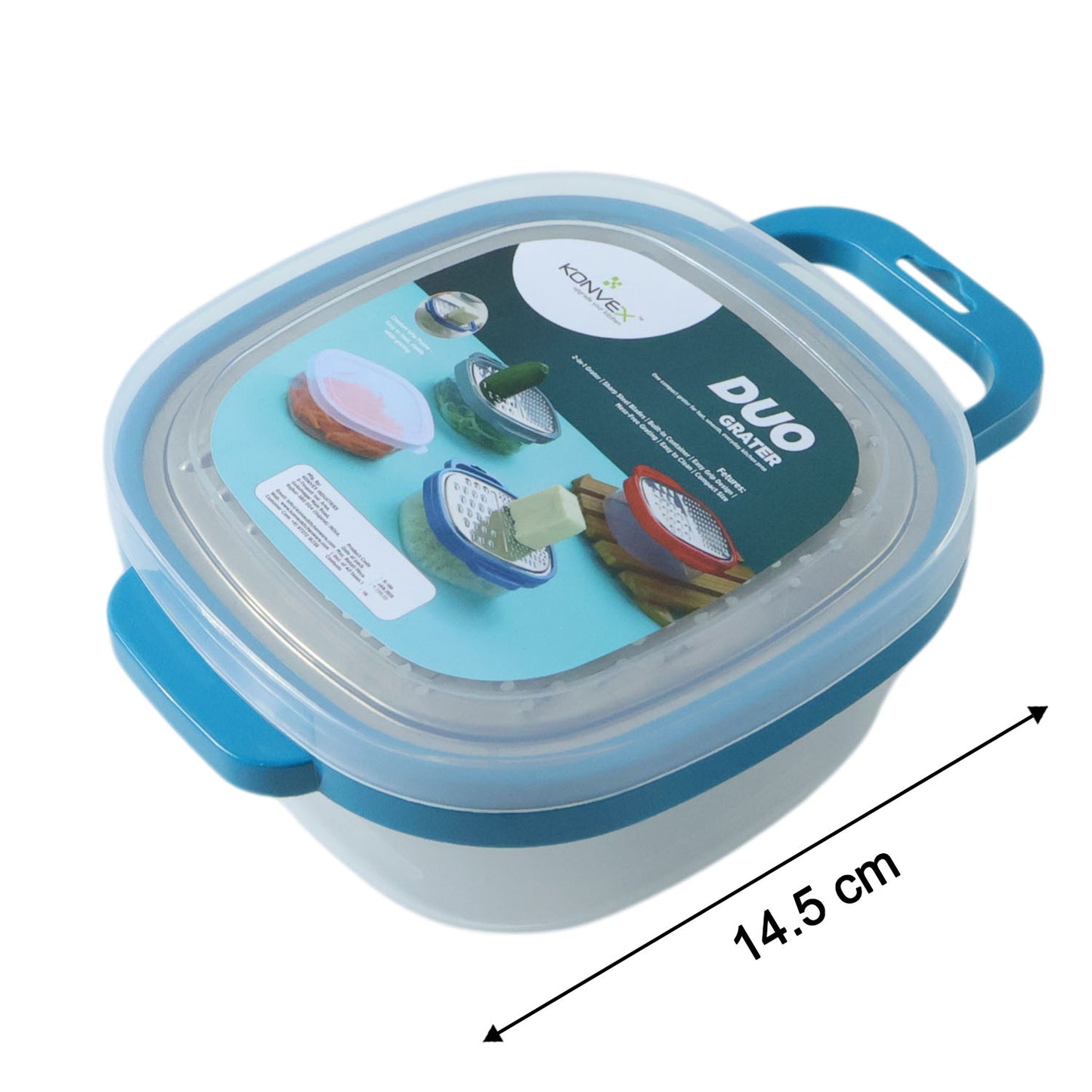 Konvex Duo Grater with Container and Lid (1 Pc)