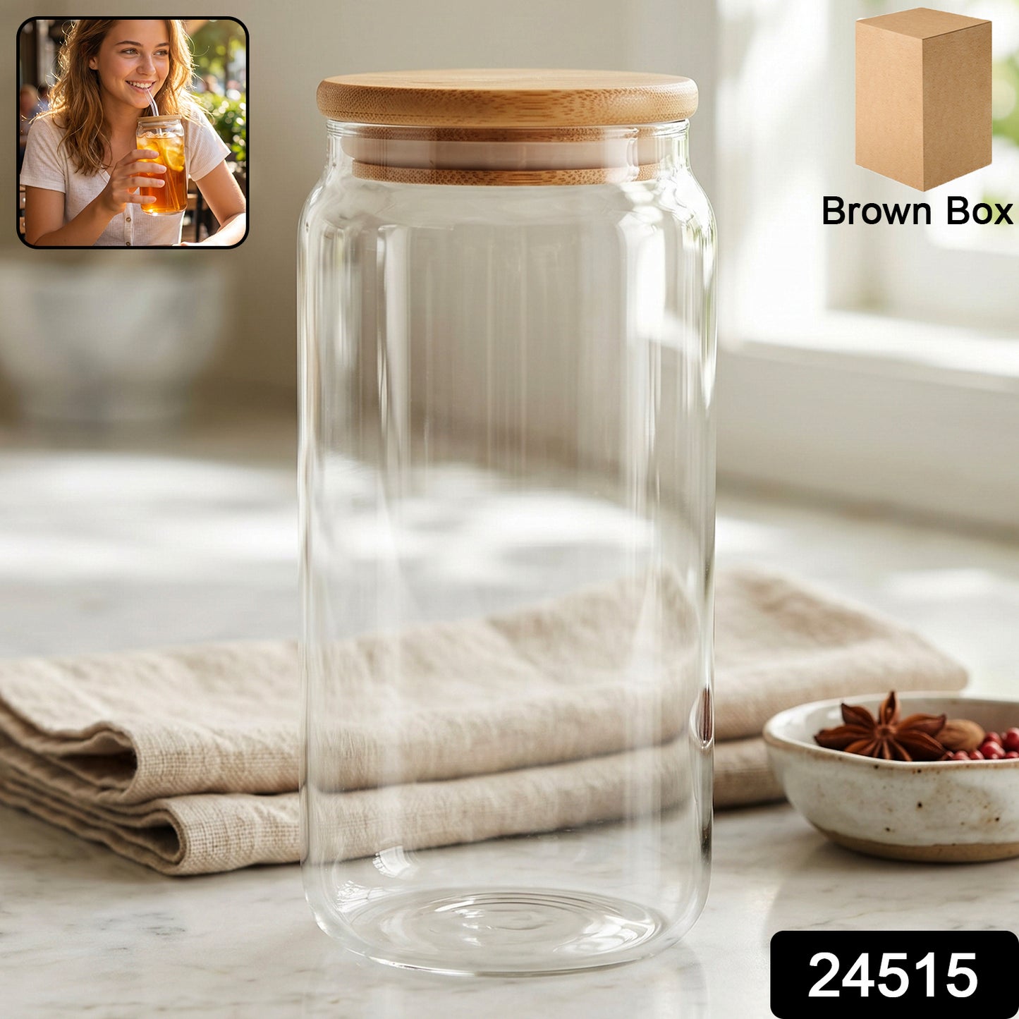 Glass storage jar pack