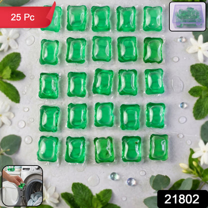 Close-up of single plant-based laundry detergent pod