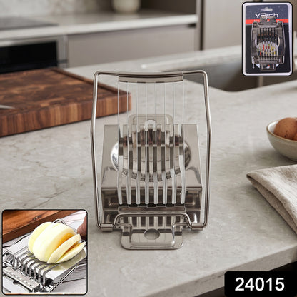 Stainless Steel Egg Slicer Cutter for Boiled Eggs Kitchen Egg Cutter (1 Pc)