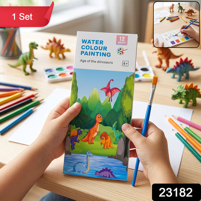 Watercolour Painting Book with Brush