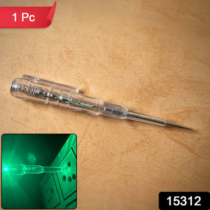 Close-up of electrical voltage tester pen tip