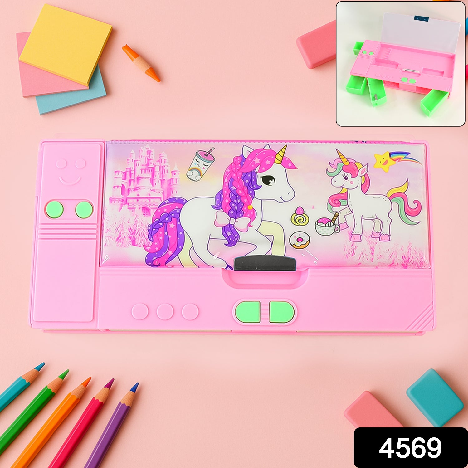 Multi Purpose Gadget Jumbo Pencil Box Compass