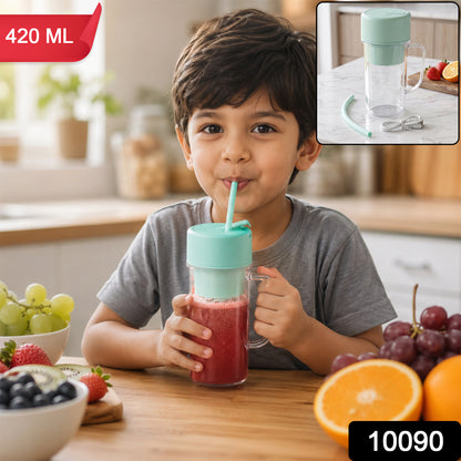 Portable Juicer 420 ML USB Rechargeable Blender Bottle for Home (1 Pc)