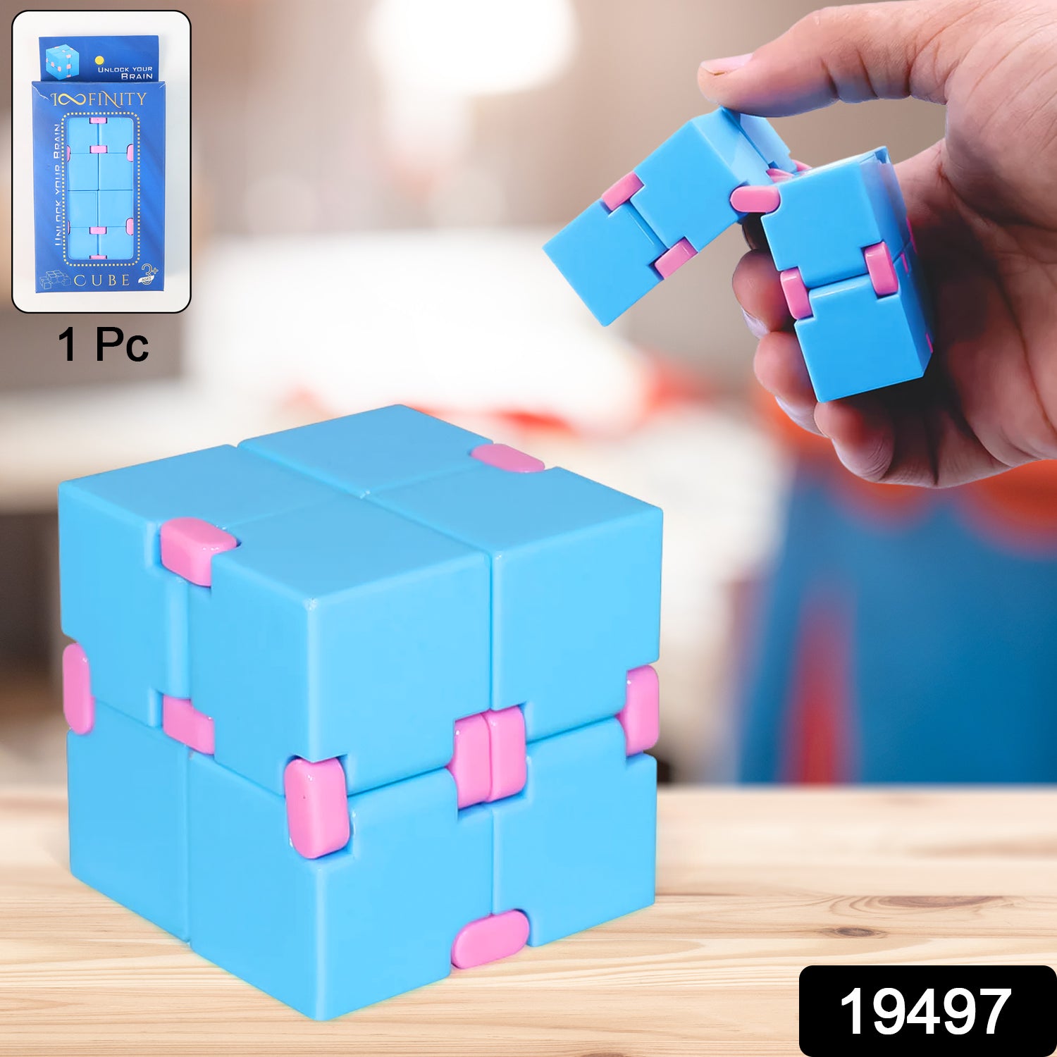Infinity Cube Fidget Toy Stress Relief Hand Puzzle for Kids & Adults 1 Pc