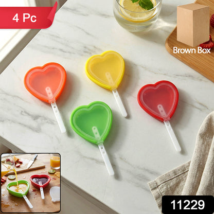 Four-piece silicone mold set for ice candy