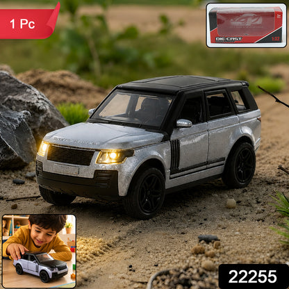 Light and Sound Metal Pull Back Car Toy, Die Cast SUV Model for Kids (1 Pc)
